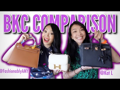 HERMES BIRKIN 25 vs KELLY 25 vs CONSTANCE 18 *WHAT FITS & WHICH IS BETTER?* FashionablyAMY x Kat L