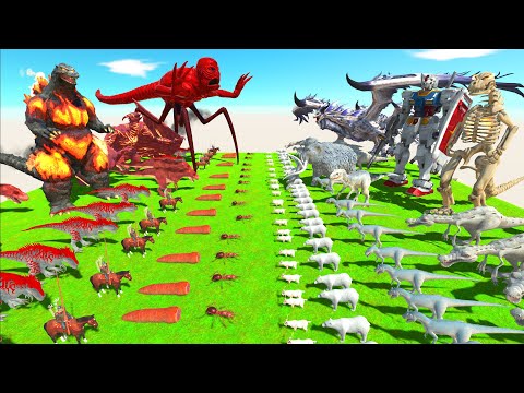 Red War - Team Red Titanus Red + Godzilla Burning + Rodan VS Team White Dragon + Gundam RX-78