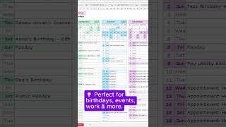 How to make a Calendar in Google Sheets or Excel 📊 #GoogleSheetsTemplate  #exceltemplate #excel