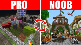 Minecraft NOOB vs. PRO: SWAPPED CRAZY ZOO in Minecraft (Compilation)