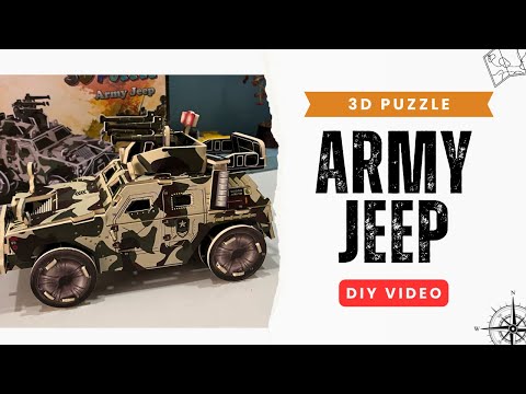 3D Puzzle Army Jeep | DIY Video | #3dpuzzle