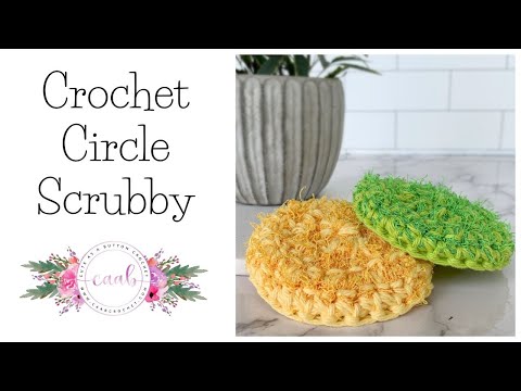 Round Crochet Scrubby - Super EASY and DOUBLE SIDED!