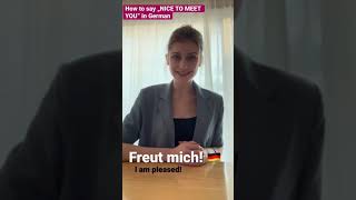 [Learn German] 🤗 How to say „NICE TO MEET YOU“ #shorts