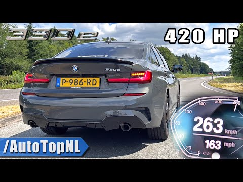 420HP BMW 330e G20 0-263 ACCELERATION & TOP SPEED POV on AUTOBAHN by AutoTopNL