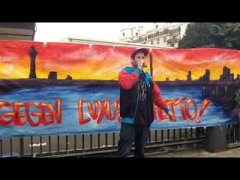 Beckerrap unterstützt Protest gegen geplantes Luxusghetto in Düsseldorf