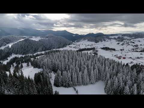 Maybe the most beautiful place on earth! #romania #carpathian #mountains #fundata #winter #4kaerial