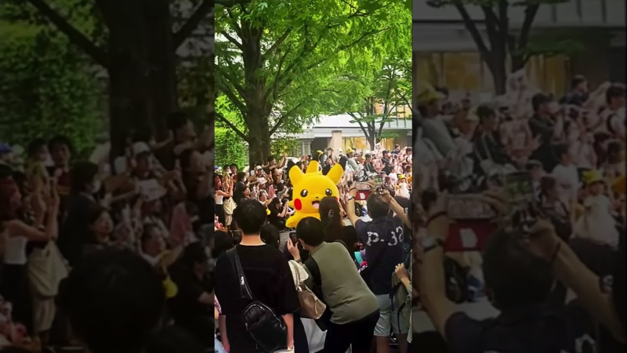 Cute Pikachu parade in Minato Mirai| Pokemon Gathering 2023 #shorts