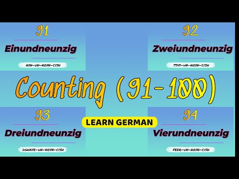 Learn German Numbers 91-100 | Counting in German for Beginners