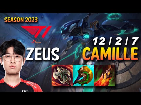 T1 Zeus CAMILLE vs K'SANTE Top - KR Ranked
