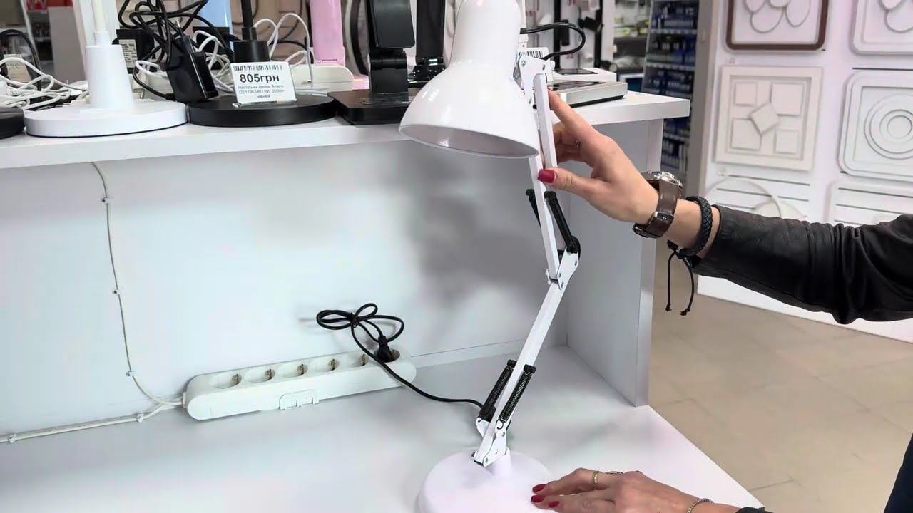 Лампа настільна телескопічна LEBRON L-TL-Tel, E27, 40W, біла 15-11-80-1