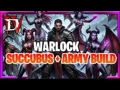 Diablo IV Warlock Army Summoner Build Ft Succubus And Lunatics Gameplay Early Access Lord of Hatred