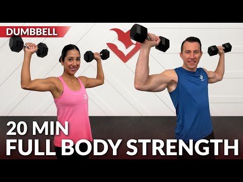 20 Min Full Body Dumbbell Workout at Home Strength Training - Weight Training for Weight Loss
