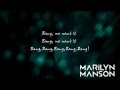 Mobscene - Marilyn Manson [ HQ | HD ] 