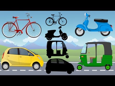 Street Vehicles Name and  Sound Bicycle or Scooter and Motorcycle ,Auto Rickshaw or Car | What?