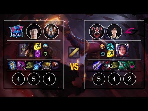 LNG Maple Twisted Fate vs USG Dasher Irelia Mid - KR Challenger Patch 10.11