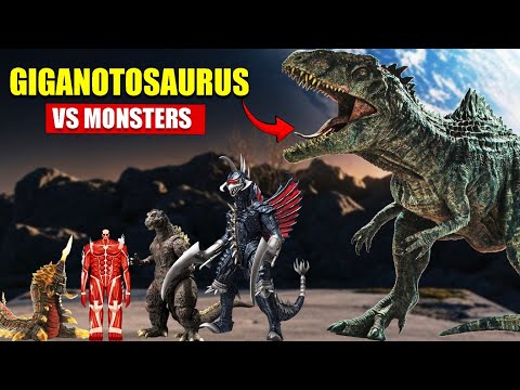 Giganotosaurus vs Giant Monsters | 3D Monster Size Comparison 2025
