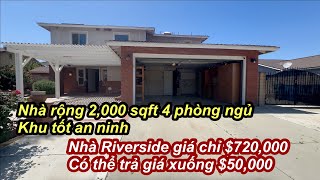 Nhà Riverside khu tốt an ninh, 4 phòng ngủ 2,000 sqft | Giá $720,000 có thể trả giá xuống $50,000