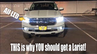 2021 Ford Ranger LARIAT at night | HUGE upgrade over XLT!