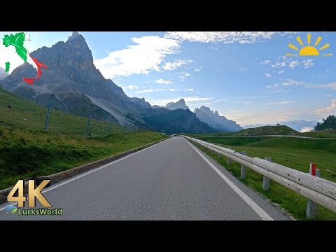 Scenic Drive in Italy - Passo Rolle To Montebelluna SPV - 4K60