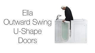 Walk-In Tub with Outward Swing Safety Door for Easy Entry & Exit