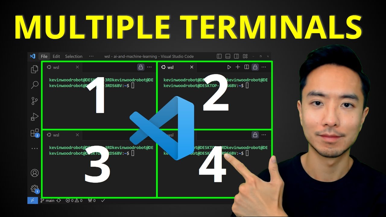 Multiple Terminals in VS Code (Horizontal Split and Vertical Split)