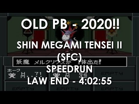 (Memories...) Shin Megami Tensei II Speedrun - Glitchless Law [4:02:55]