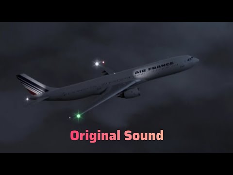 Air France Flight 447 - Crash Animation (Original Sound)