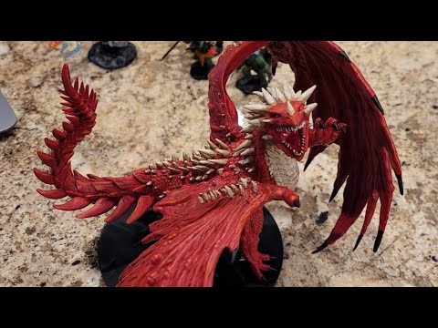 D&D Minis Red Dragon and Beholder
