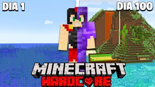Sobreviví 100 DIAS en Minecraft Hardcore en un Mundo SOLO de OCÉANO 😂 INVICTOR
