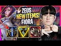 ZEUS TRIES FIORA WITH NEW ITEMS! - T1 Zeus Plays Fiora TOP vs Udyr! | Season 2024