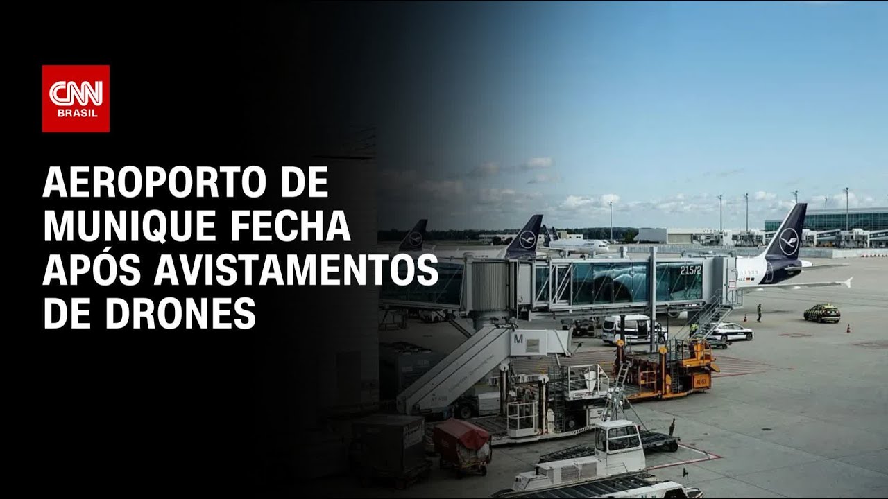 Drones interrompem pousos e decolagens no Aeroporto de Munique, na Alemanha | CNN NOVO DIA
