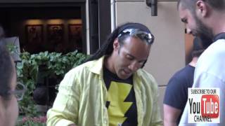 TJ Storm outside the Kickboxer Vengeance Premiere at iPic Theaters in Westwood video