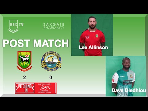 Lee Allinson & Dave Diedhiou post match v GOSPORT BOROUGH - 29 October 2022