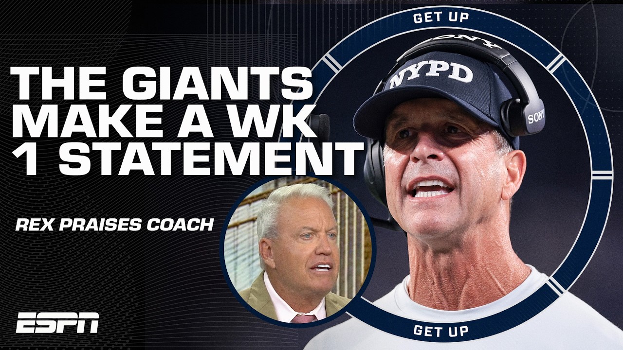John Harbaugh has built a 'BULLY' football team! - Rex Ryan praises Giants for Week 1 win 😤 | Get Up
