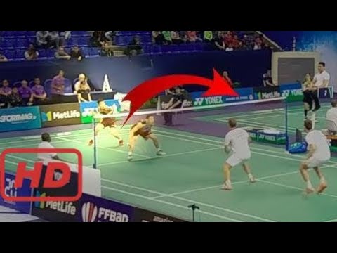 Love Badminton |   CRAZY DIVES AND TRICK SHOTS - LIU CHENG/ZHANG NAN vs MATHIAS CHRISTIANSEN/DAVID