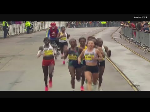 Boise State alum Emma Bates sets personal record, leads U.S. women in Boston Marathon