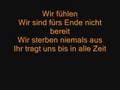 Tokio Hotel - Wir sterben niemals aus lyrics 