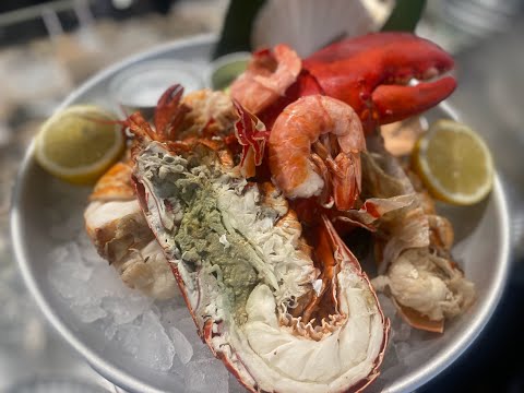 Lunch with Lobster and Oyster Sea Food Tower at KADEWE
