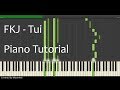 'FKJ - Tui' Piano Tutorial/Sheet Music