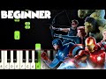 The Avengers Theme BEGINNER PIANO TUTORIAL SHEET MUSIC By Betacustic