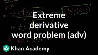 Extreme Derivative Word Problem (advanced)