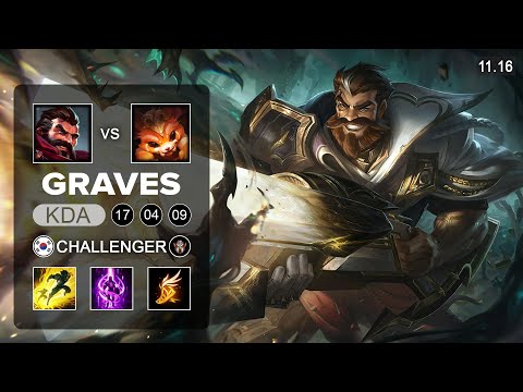Graves Top vs Gnar - KR Challenger Patch 11.16