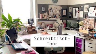 Schreibtischtour Kreativbereich Organisation Aufbewahrung