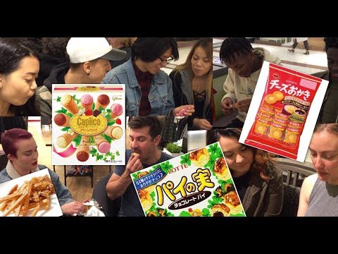 カナダのショッピングモールで日本のお菓子を実食してもらったらforeigners try Japanese candy
