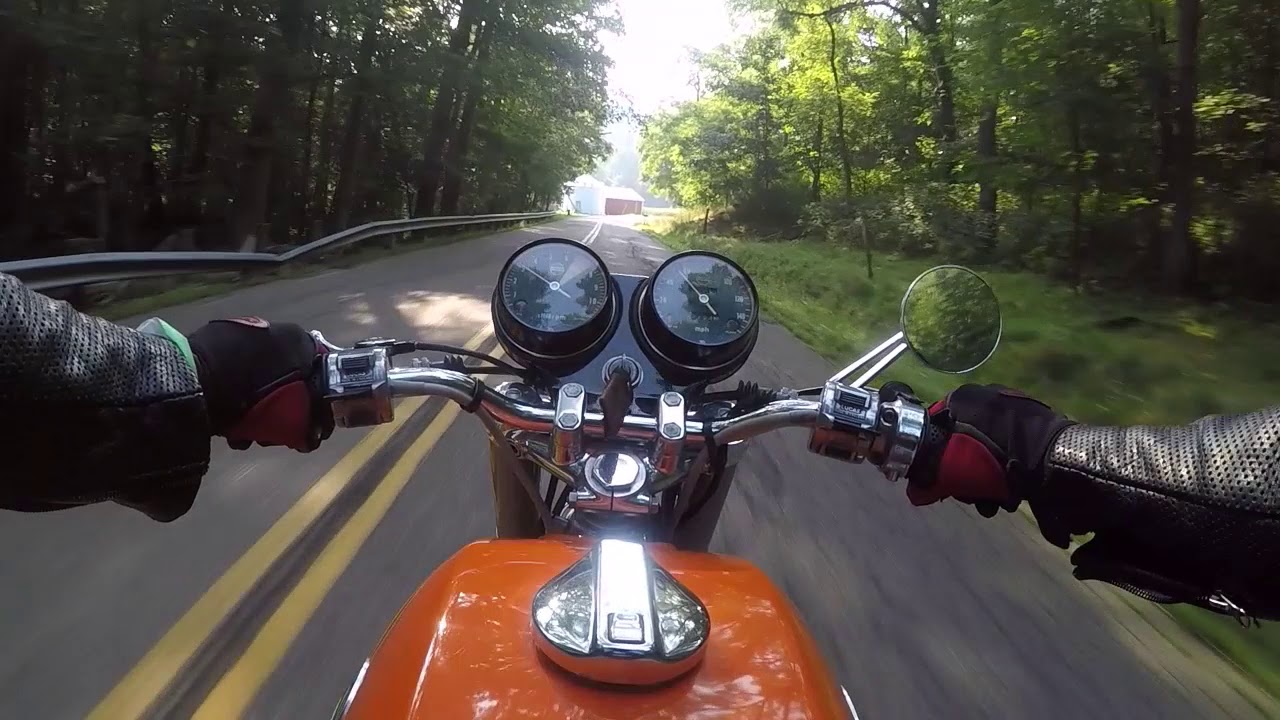 750 SF1. Riding in Ohio rolling hills.