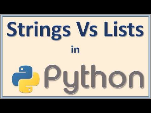 45 Python Strings And Lists A Comparison