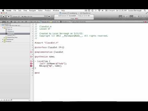 Objective-C on the Mac L37 - Class Extensions