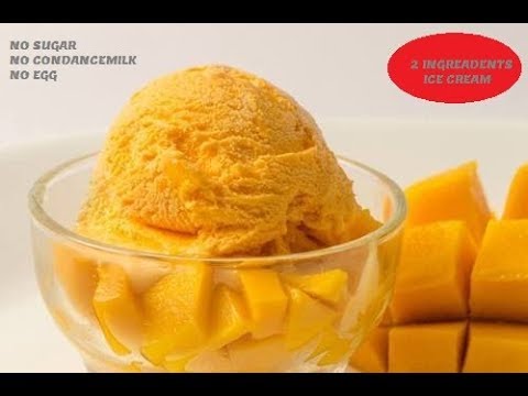 Mango Ice Cream Recipe - Homemade Ice cream (Only 2 Ingredients) | No Eggs | No Ice Cream Machine