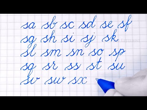 Connecting letters a-z⚜Lsn.19 Letter s⚜ Handwriting practice and techniques⚜ Exercises for beginners