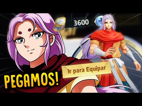COMPREI A MEDALHA DO LUTADOR! Essa Skin é Muito Linda! | Saint Seiya Awakening